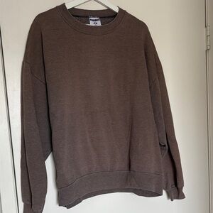 Vintage Jerzees Brown Crewneck Sweatshirt Pullover Large